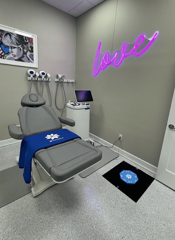 A treatment room at Montclair Rejuvenation Center